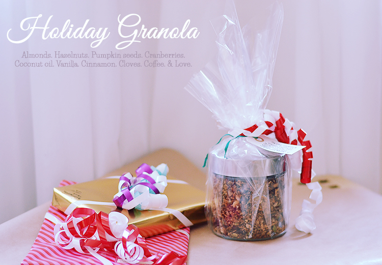 Holiday spiced home made granola via bananabloom.com