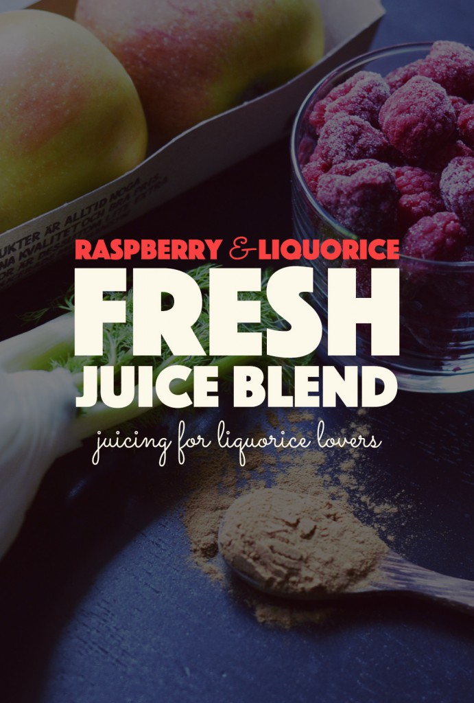 Raspberry & Liquorice Juice Blend | http://BananaBloom.com