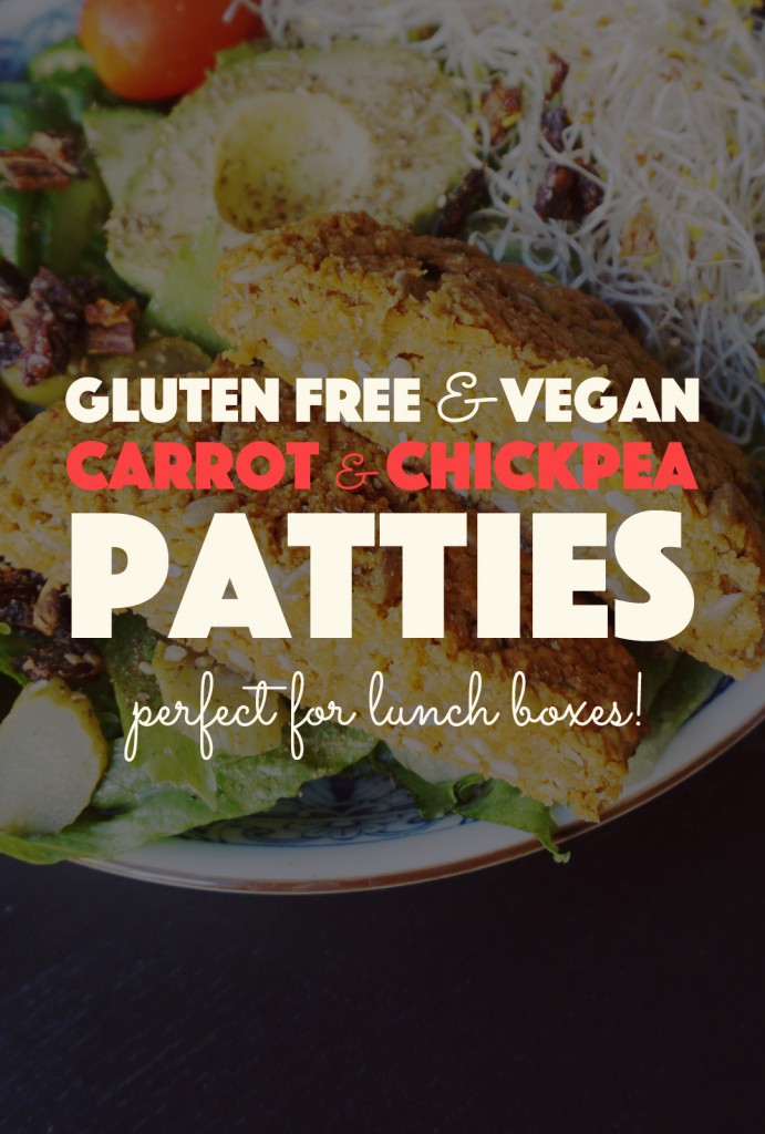 Carrot Chickpea Patties, Gluten Free & Vegan | http://BananaBloom.com