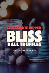 Vegan Chocolate Covered Bliss Ball Truffles | http://BananaBloom.com