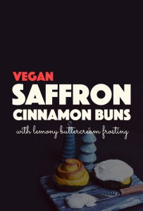Vegan Saffron Buns with Buttercream Frosting | http://BananaBloom.com