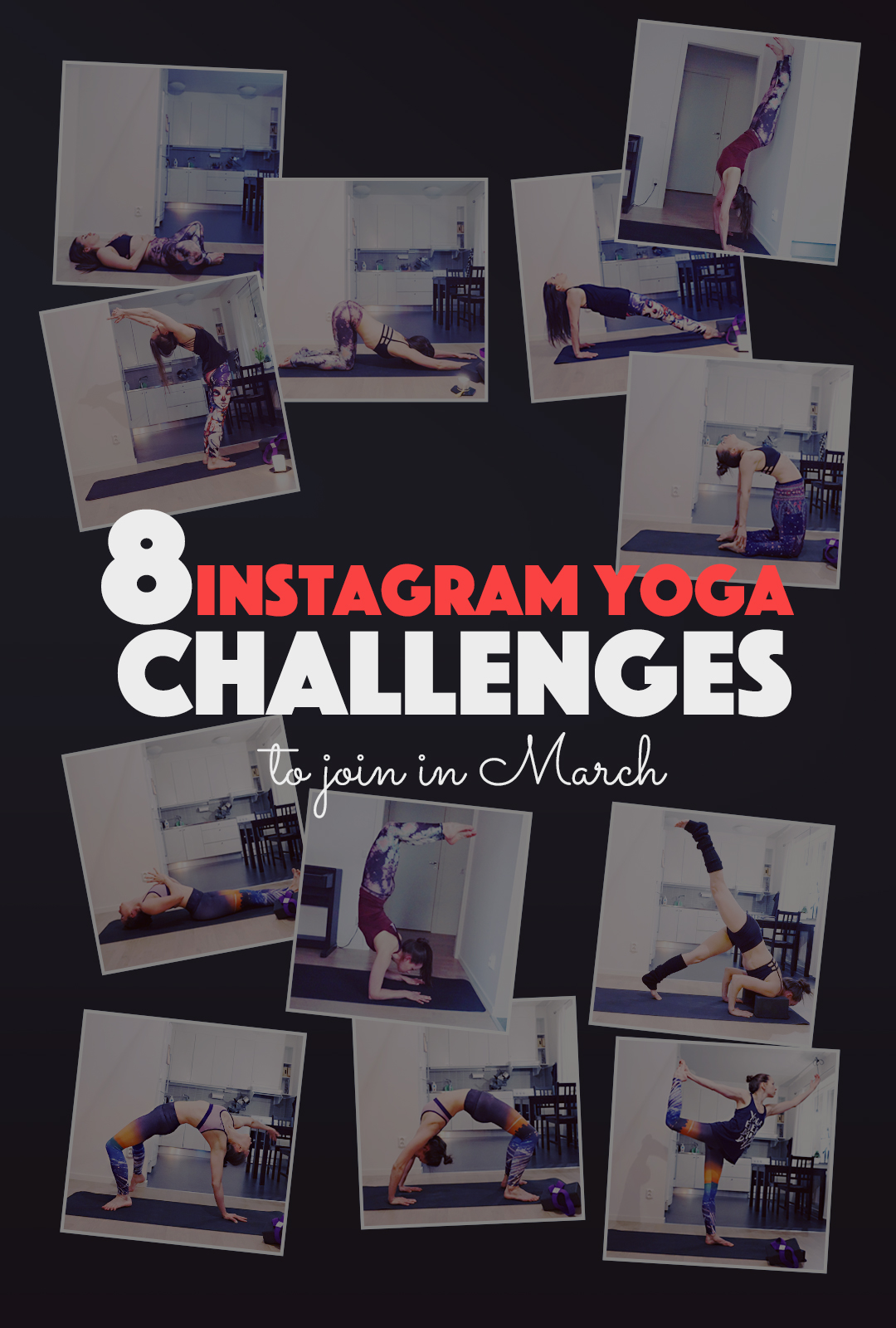 8 Instagram Yoga Challenges to Join in March | http://BananaBloom.com #yoga #instagram #yogaeverydamnday #yogagirl #yogachallenge