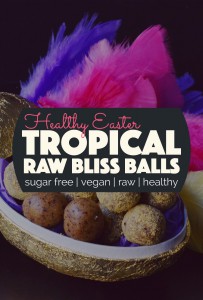 Healthy Easter - Tropical Raw Bliss Balls | http://BananaBloom.com #blissballs #vegan