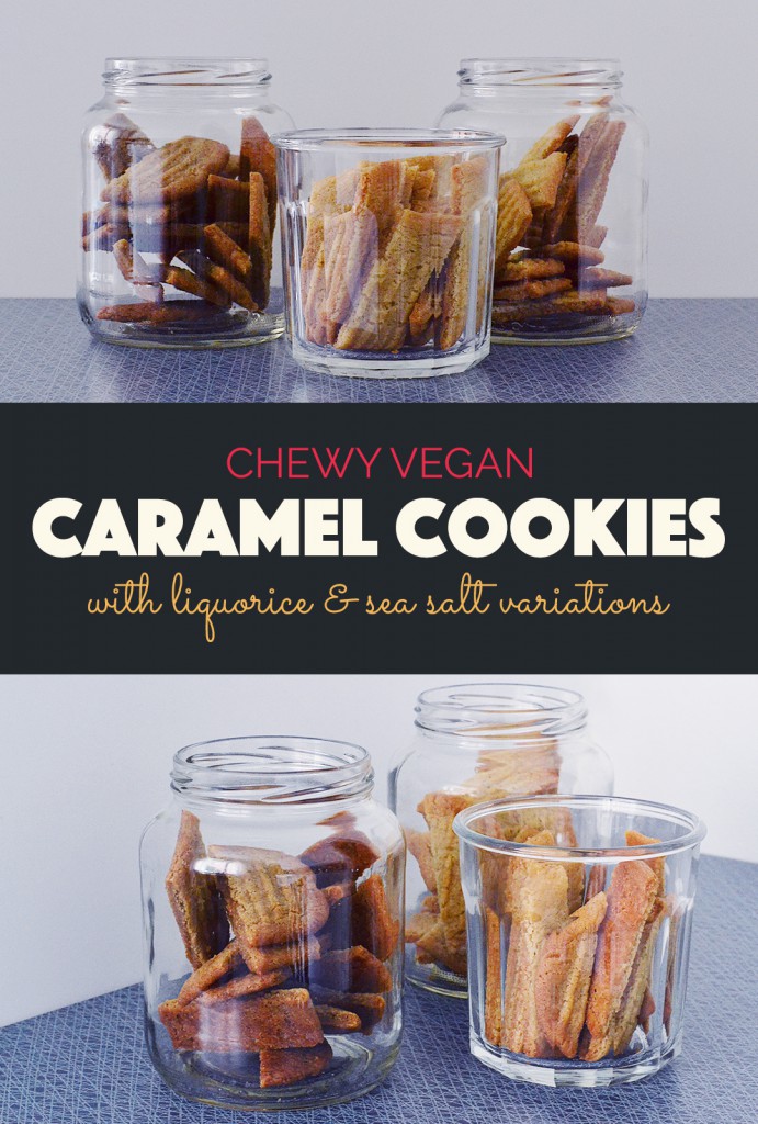 Chewy Caramel Cookies | http://BananaBloom.com #chewycaramelcookies #cookies #vegan #sirapskakor #plantbased