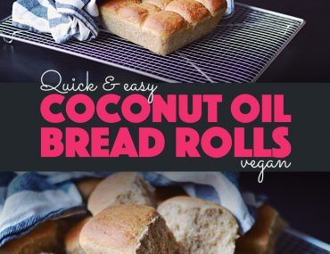 Quick Coconut Oil Bread Rolls (Vegan) | http://BananaBloom.com